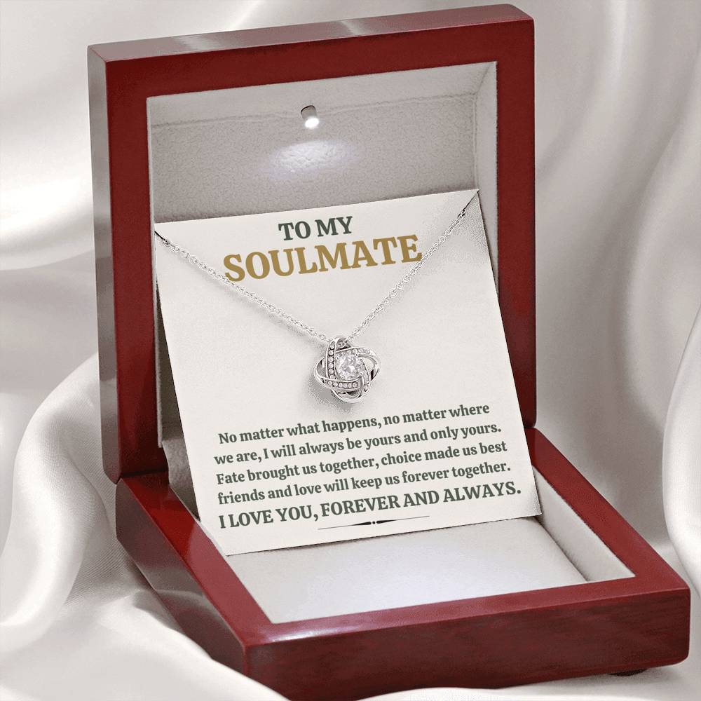 TO MY SOULMATE "FOREVER TOGETHER" LOVE KNOT NECKLACE GIFT SET - ON CLOUD NINE GIFTS