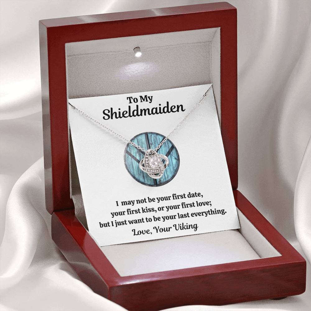 TO MY SHIELDMAIDEN "LAST EVERYTHING - BLUE" LOVE KNOT NECKLACE GIFT SET - ON CLOUD NINE GIFTS
