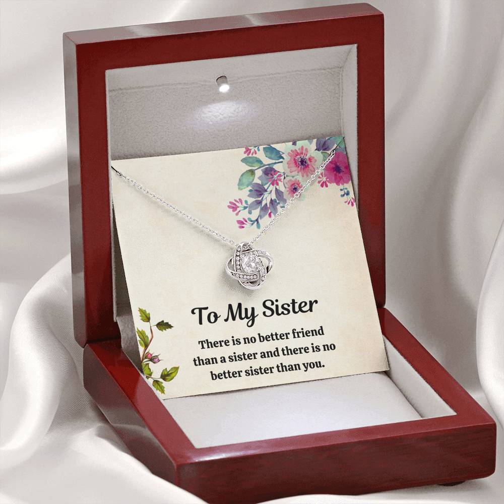TO MY SISTER "FRIEND" LOVE KNOT NECKLACE GIFT SET - ON CLOUD NINE GIFTS