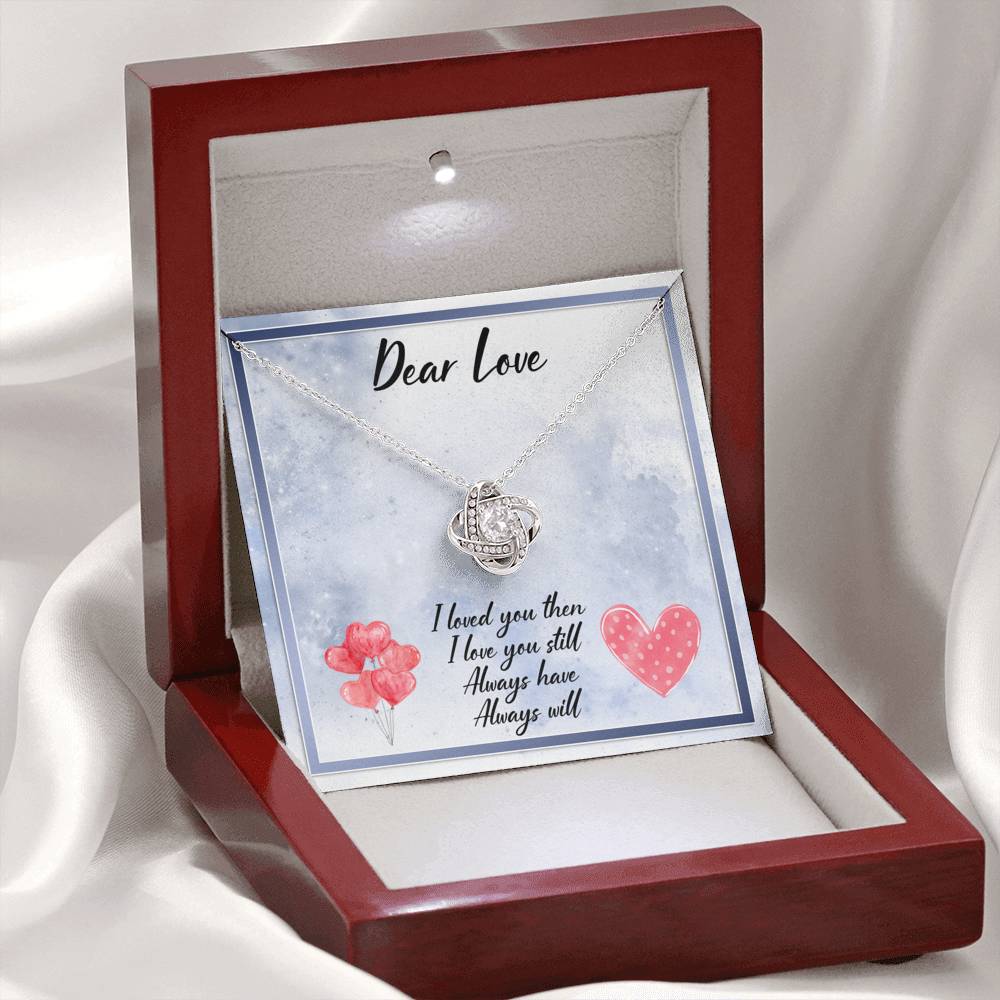 DEAR WIFE "LOVE YOU STILL" LOVE KNOT NECKLACE GIFT SET - ON CLOUD NINE GIFTS