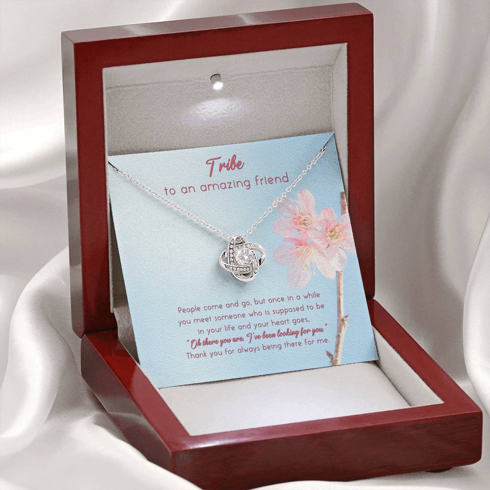 TO MY FRIEND "COME AND GO" LOVE KNOT NECKLACE GIFT SET - ON CLOUD NINE GIFTS
