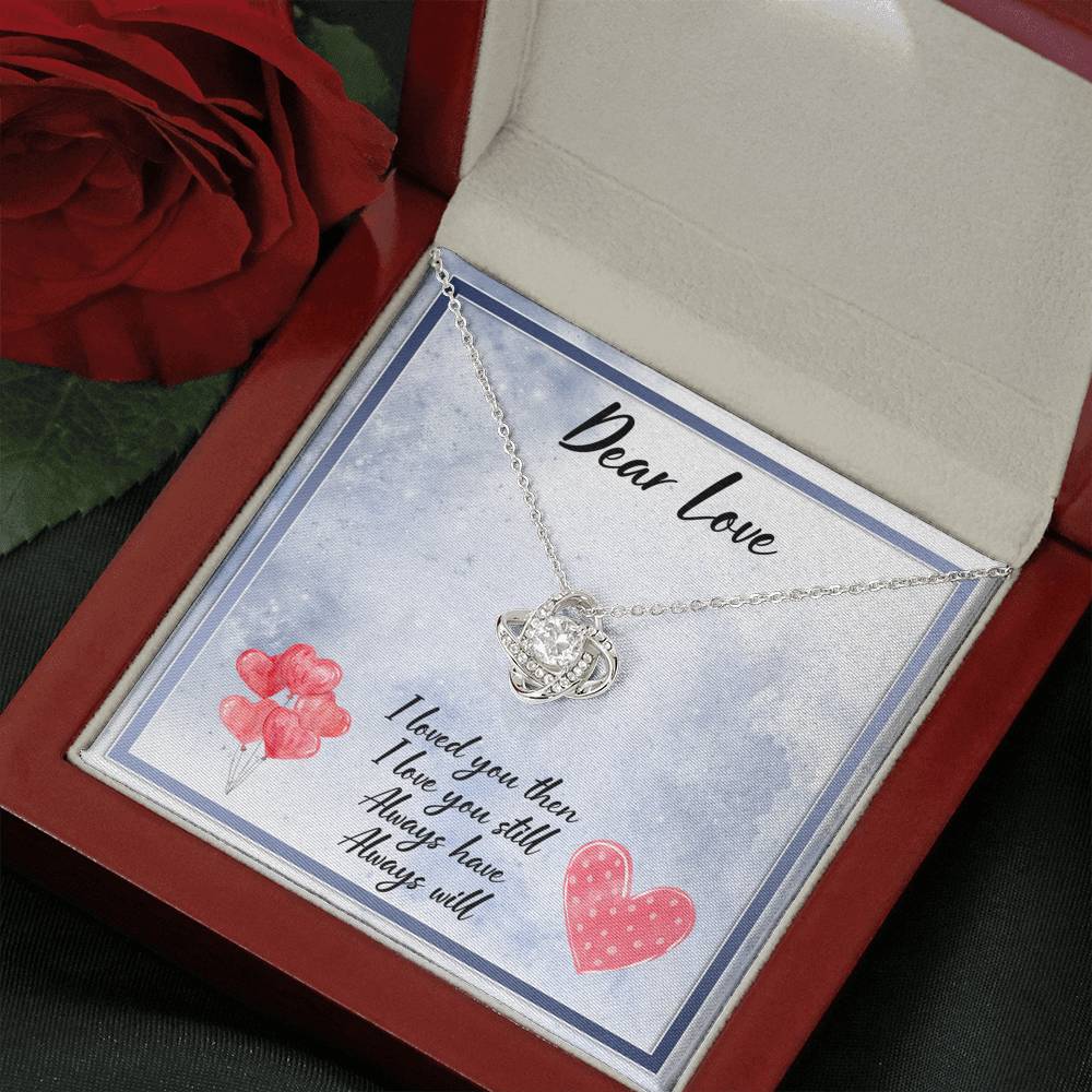 DEAR WIFE "LOVE YOU STILL" LOVE KNOT NECKLACE GIFT SET - ON CLOUD NINE GIFTS