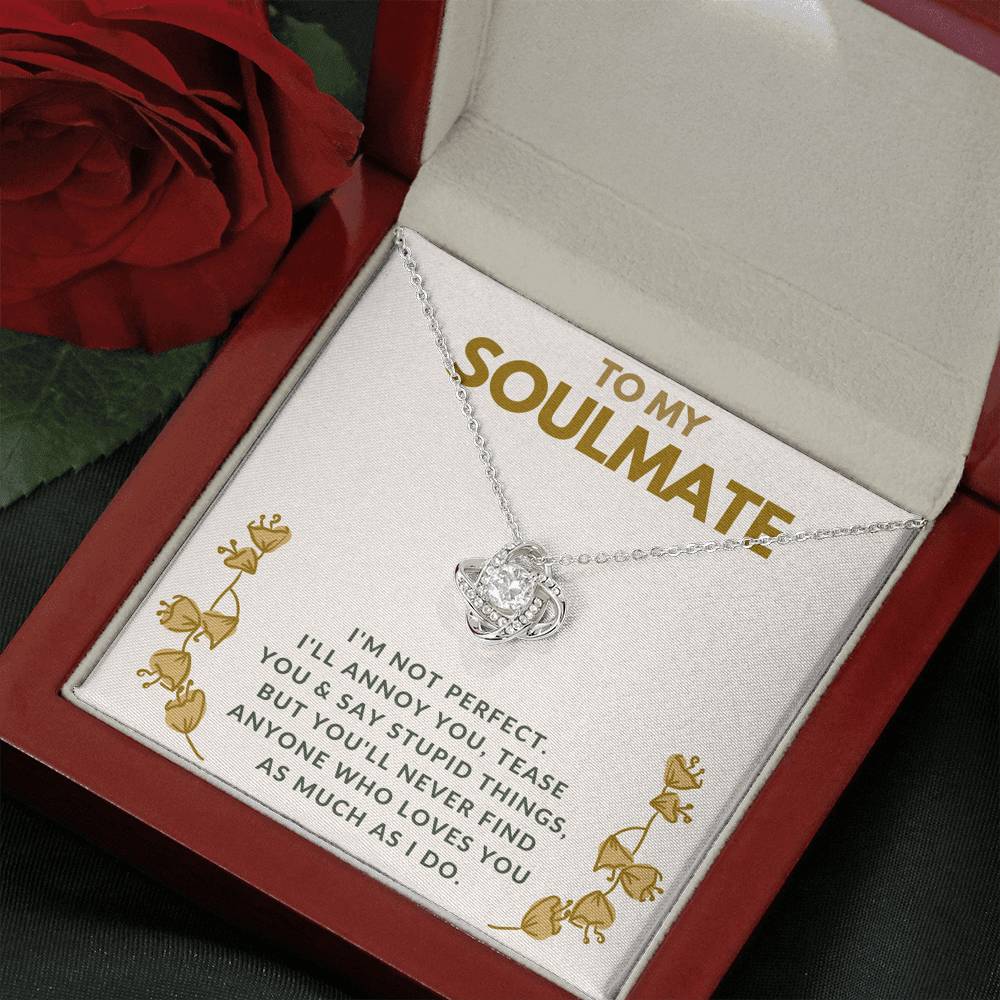TO MY SOULMATE "TEASE YOU" LOVE KNOT NECKLACE GIFT SET - ON CLOUD NINE GIFTS