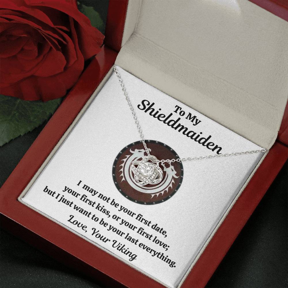 TO MY SHIELDMAIDEN "LAST EVERYTHING - RED" LOVE KNOT NECKLACE GIFT SET - ON CLOUD NINE GIFTS