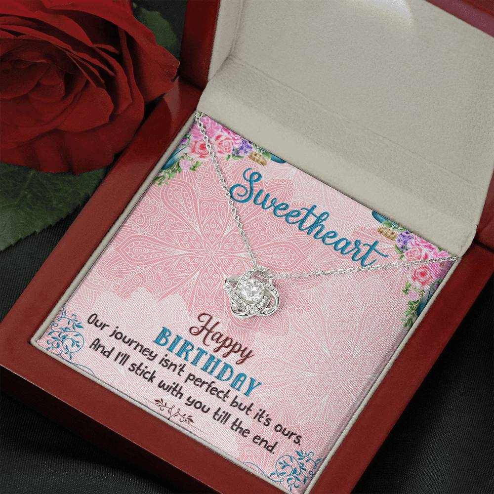 TO MY SWEETHEART "OUR JOURNEY" LOVE KNOT NECKLACE BIRTHDAY GIFT SET - ON CLOUD NINE GIFTS