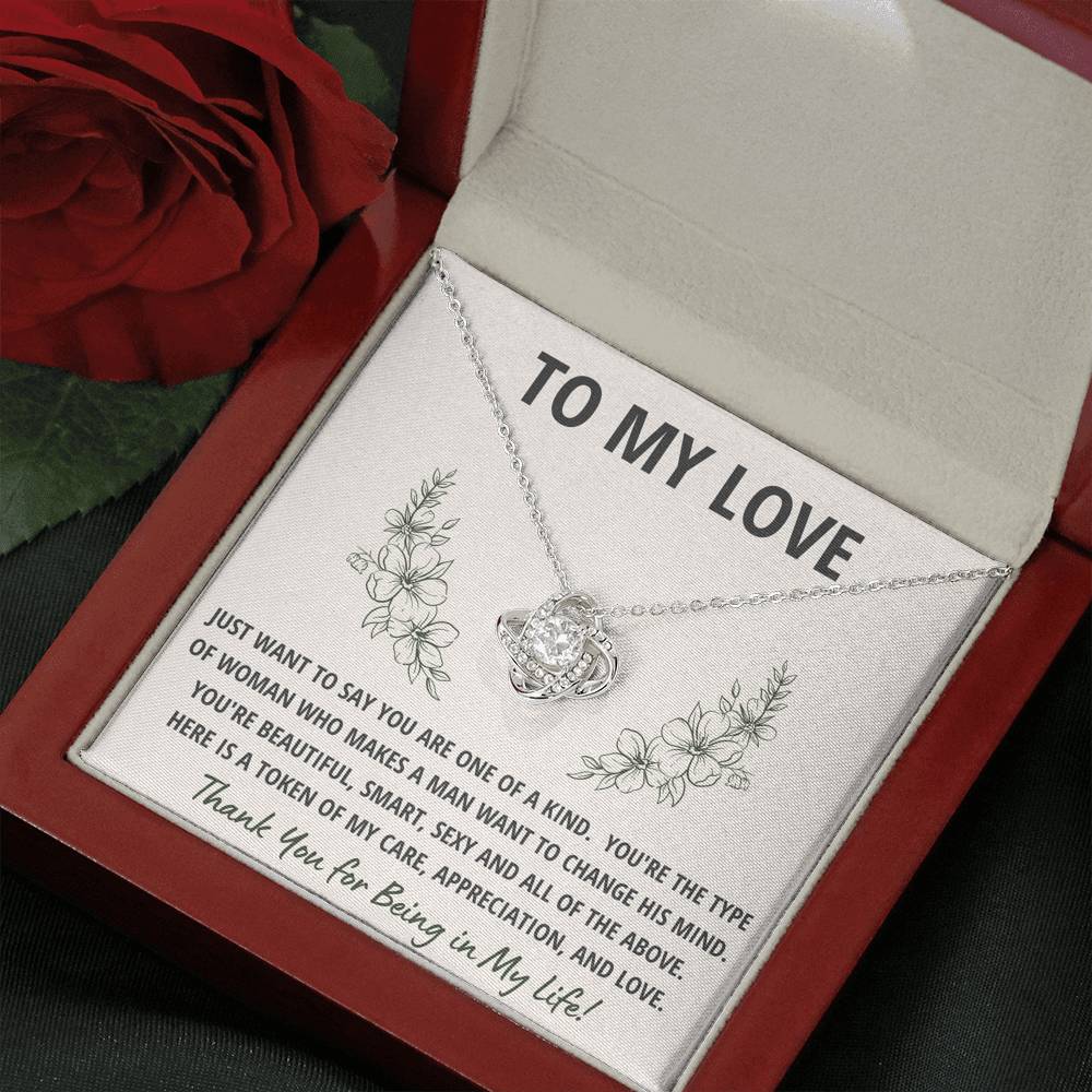 TO MY LOVE "TOKEN" LOVE KNOT NECKLACE GIFT SET - ON CLOUD NINE GIFTS