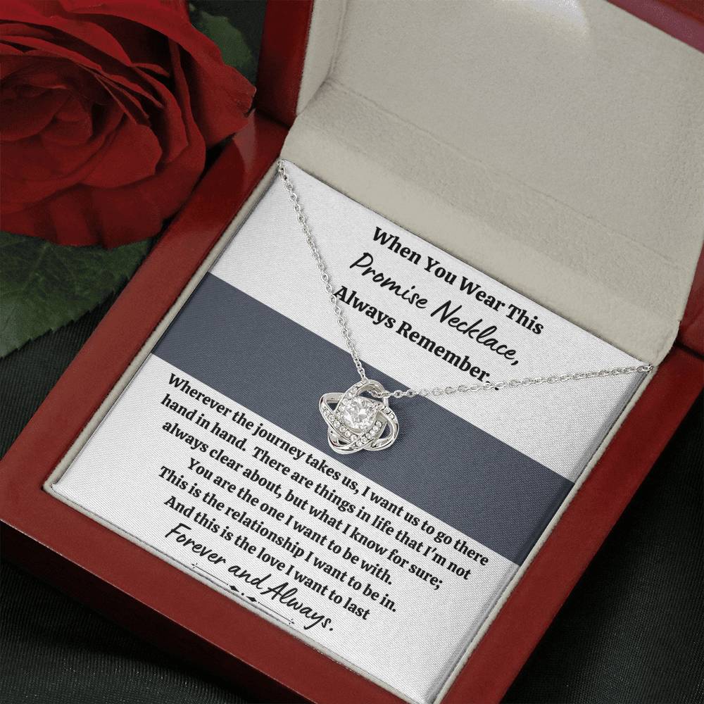 TO MY LOVE "PROMISE NECKLACE - GREY" LOVE KNOT NECKLACE GIFT SET - ON CLOUD NINE GIFTS