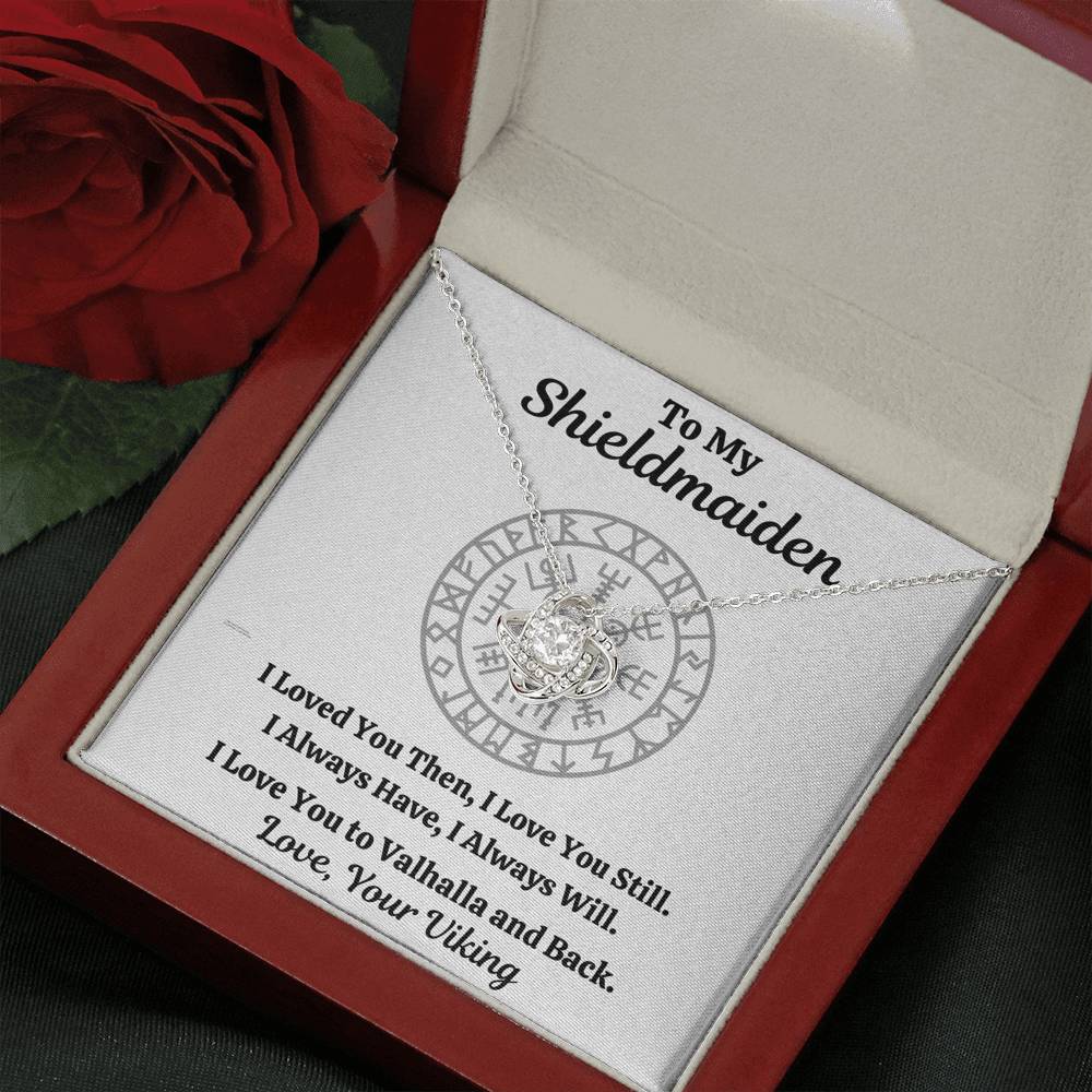 TO MY SHIELDMAIDEN "ALWAYS WILL" LOVE KNOT NECKLACE GIFT SET - ON CLOUD NINE GIFTS