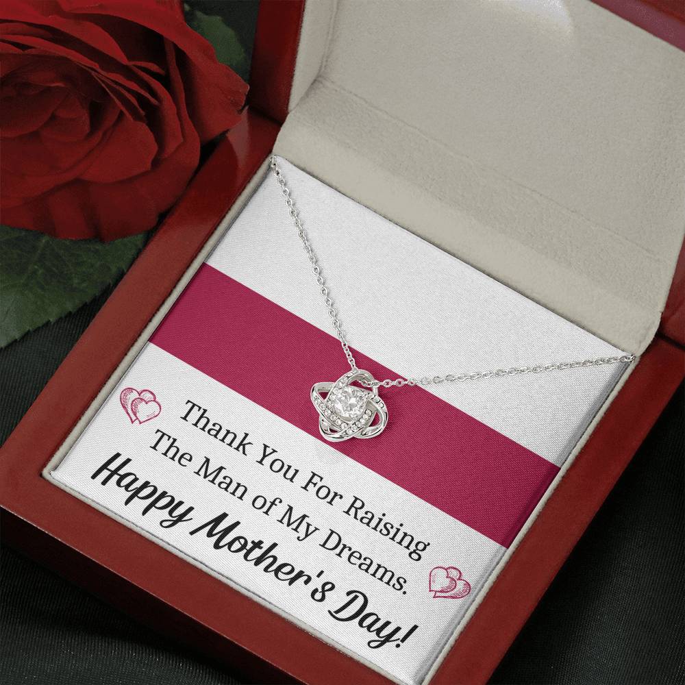 TO MY FUTURE MOTHER IN LAW MAN OF MY DREAMS LOVE KNOT NECKLACE GIFT SET - ON CLOUD NINE GIFTS
