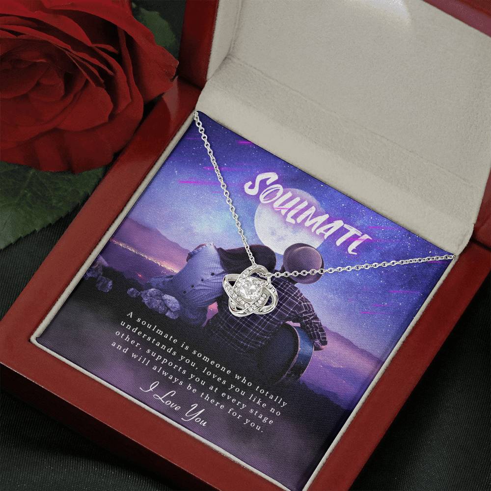 TO MY SOULMATE "SOMEONE-PB" LOVE KNOT NECKLACE GIFT SET - ON CLOUD NINE GIFTS