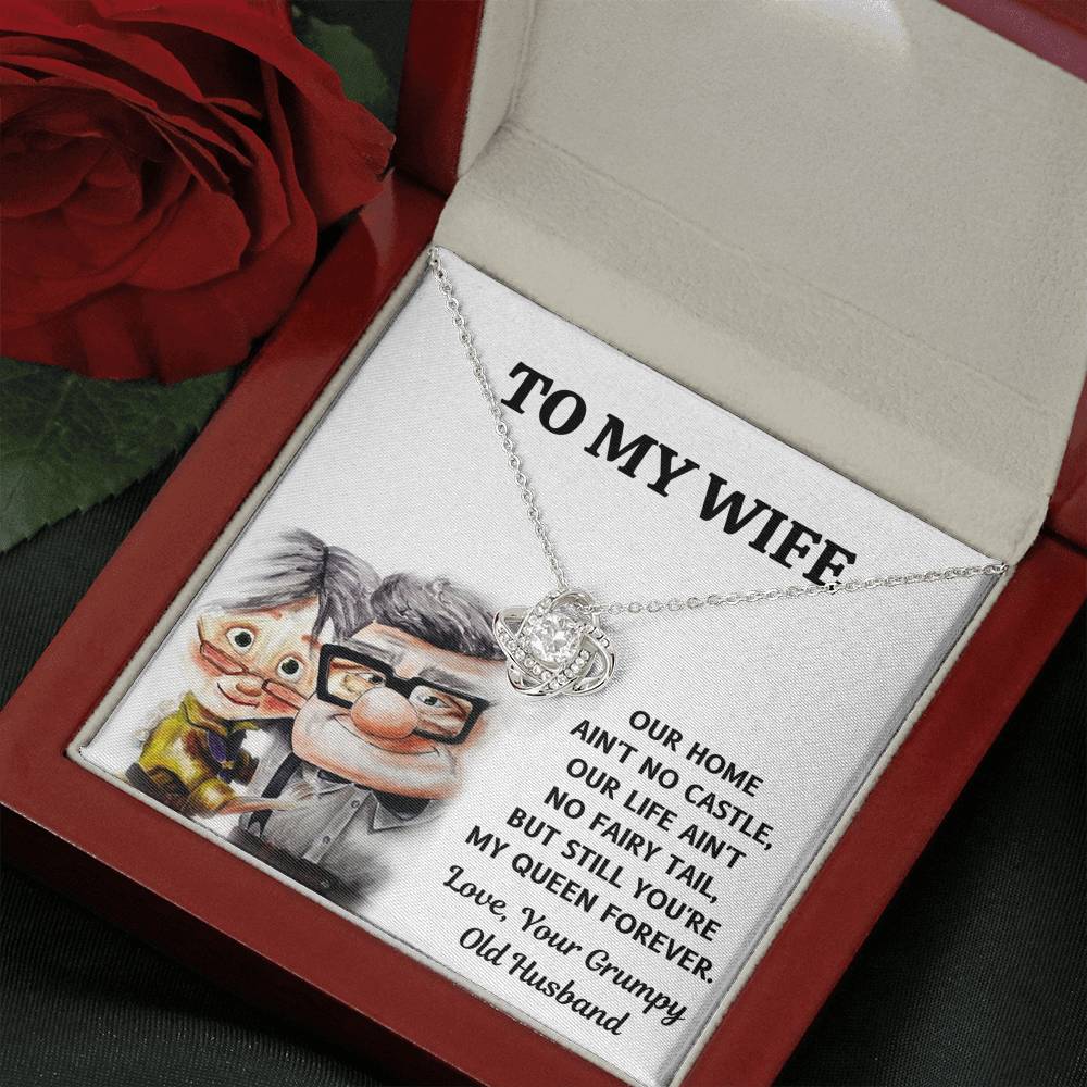 TO MY WIFE "CASTLE - UP" LOVE KNOT NECKLACE GIFT SET - ON CLOUD NINE GIFTS