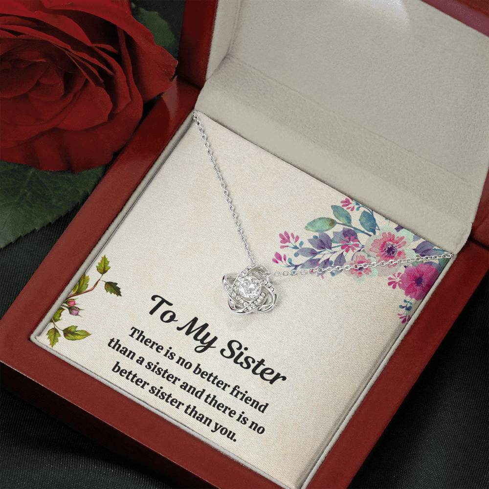 TO MY SISTER "FRIEND" LOVE KNOT NECKLACE GIFT SET - ON CLOUD NINE GIFTS