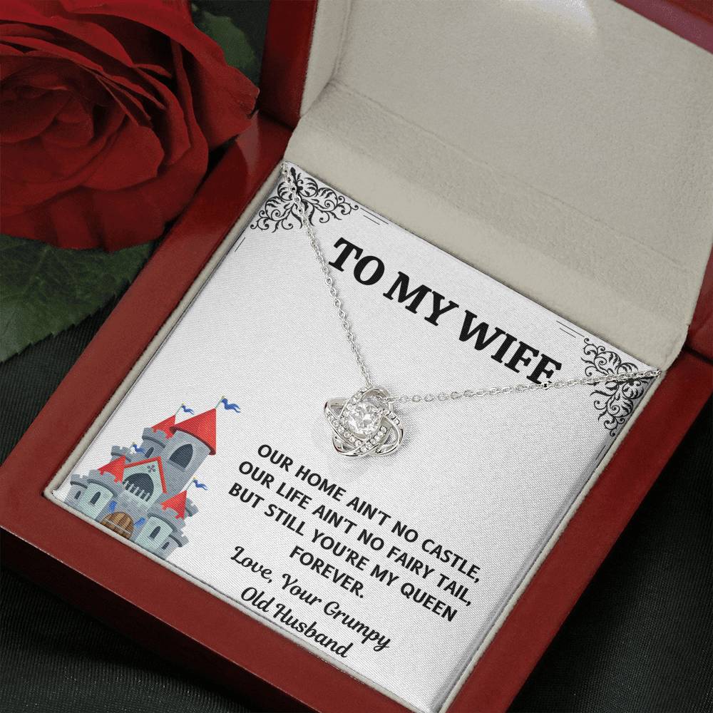 TO MY WIFE "CASTLE" LOVE KNOT NECKLACE GIFT SET - ON CLOUD NINE GIFTS