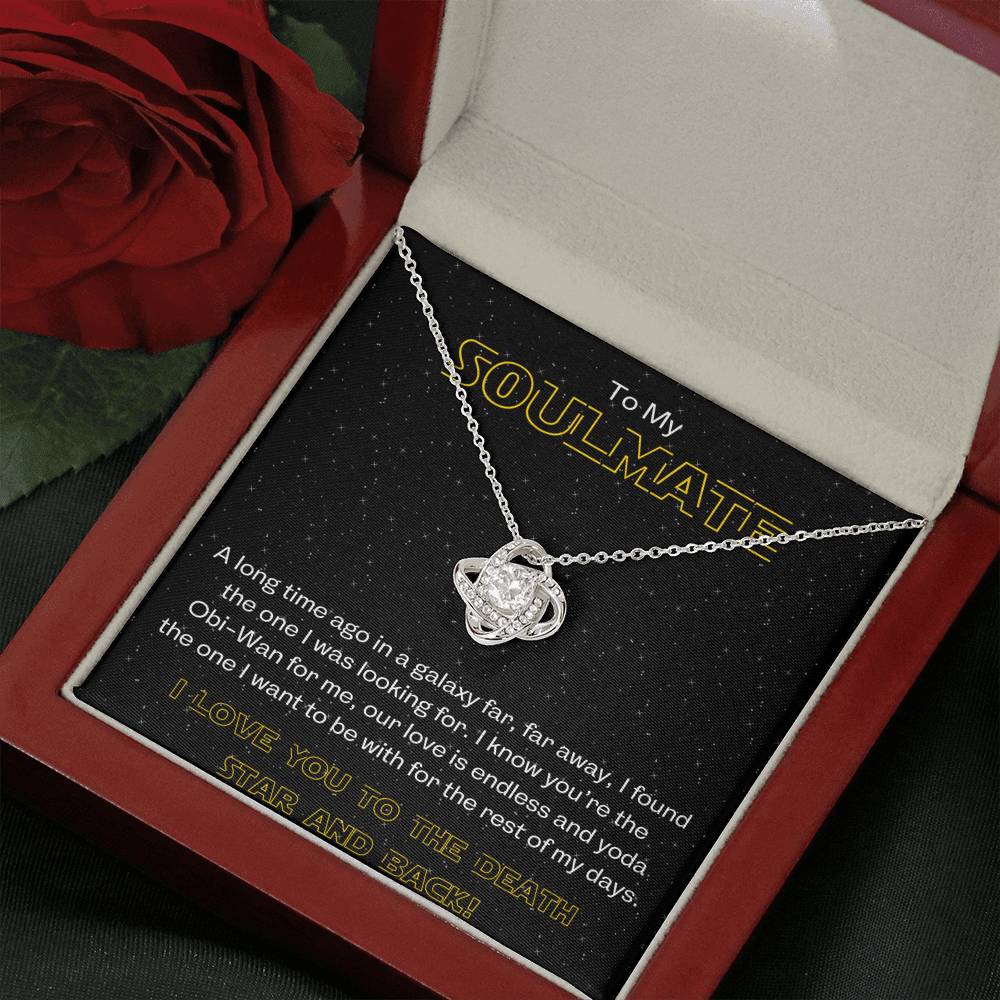 TO MY SOULMATE "GALAXY" LOVE KNOT NECKLACE GIFT SET - ON CLOUD NINE GIFTS