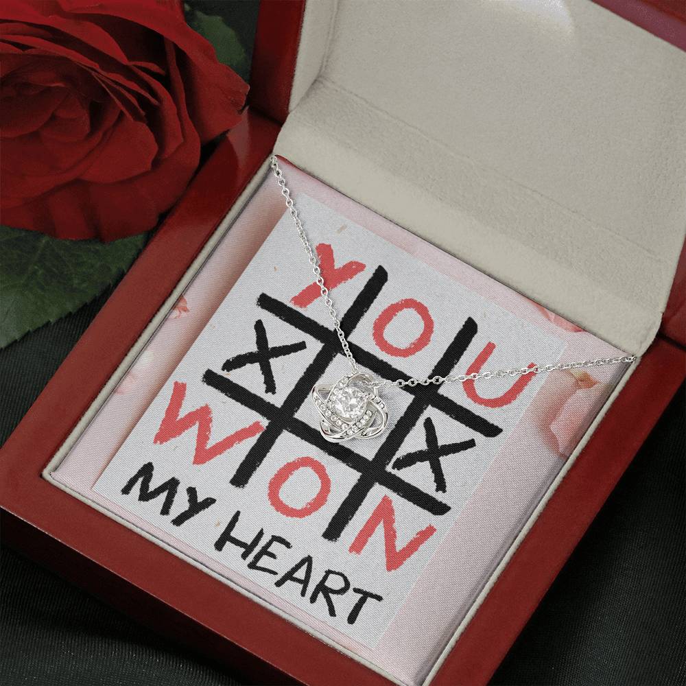TO MY LOVE "TIC TAC TOE" LOVE KNOT NECKLACE VALENTINES DAY GIFT SET - ON CLOUD NINE GIFTS