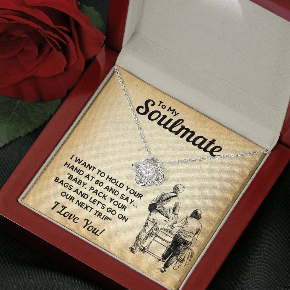 TO MY SOULMATE BAGS LOVE KNOT NECKLACE GIFT SET - ON CLOUD NINE GIFTS