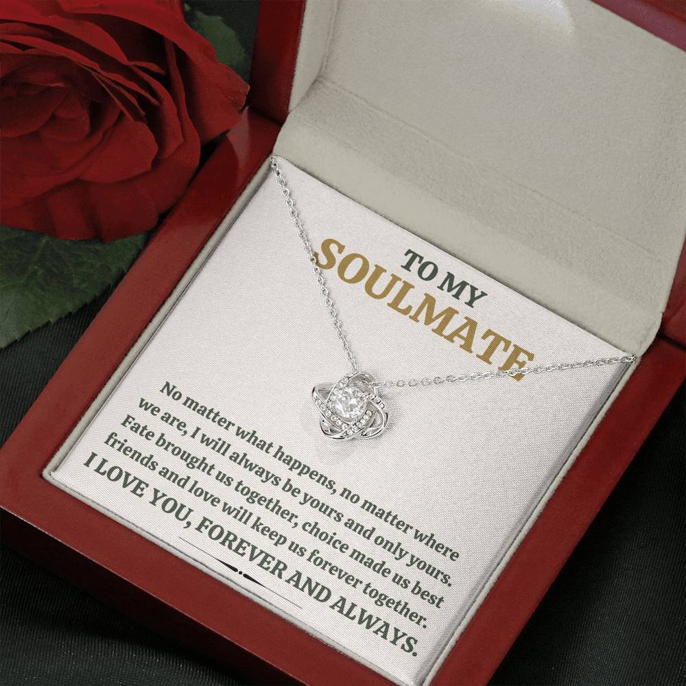 TO MY SOULMATE "FOREVER TOGETHER" LOVE KNOT NECKLACE GIFT SET - ON CLOUD NINE GIFTS
