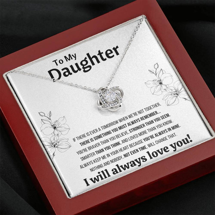 TO MY DAUGHTER "NOT EVEN TIME" LOVE KNOT NECKLACE GIFT SET - ON CLOUD NINE GIFTS