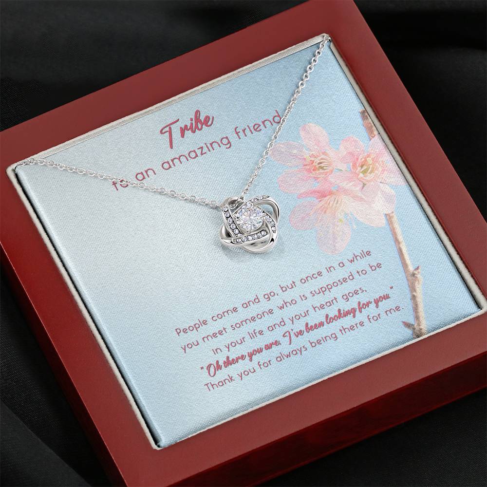 TO MY FRIEND "COME AND GO" LOVE KNOT NECKLACE GIFT SET - ON CLOUD NINE GIFTS
