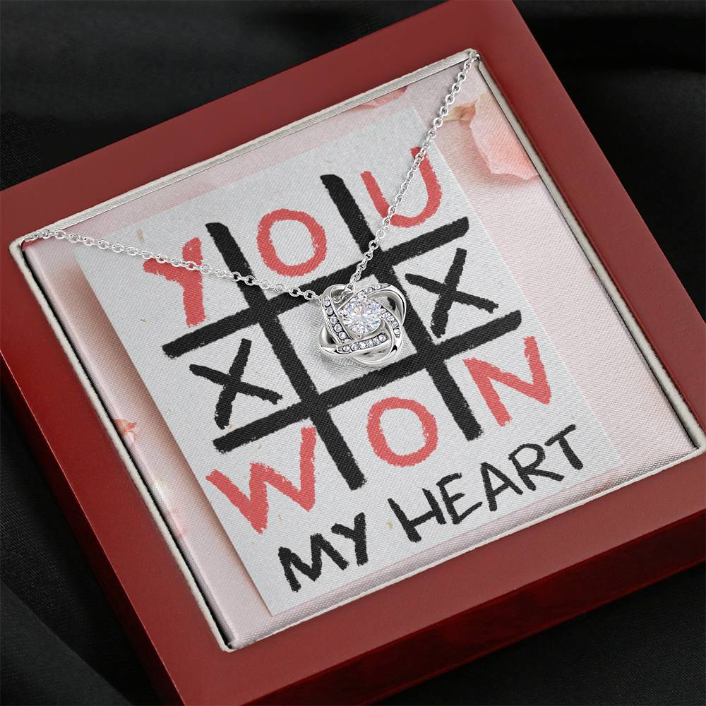 TO MY LOVE "TIC TAC TOE" LOVE KNOT NECKLACE VALENTINES DAY GIFT SET - ON CLOUD NINE GIFTS