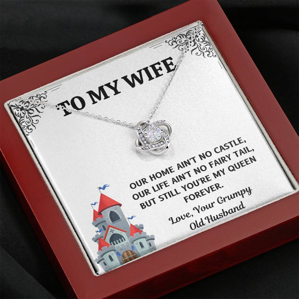TO MY WIFE "CASTLE" LOVE KNOT NECKLACE GIFT SET - ON CLOUD NINE GIFTS