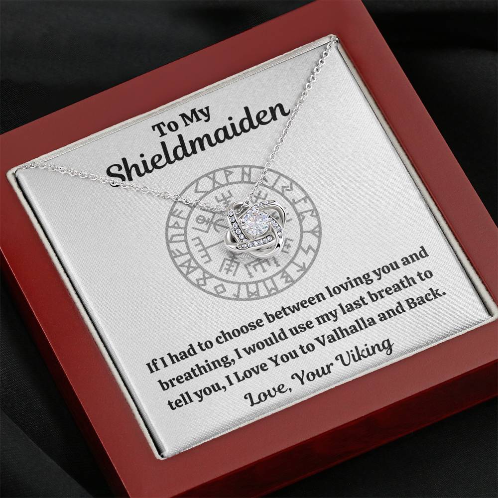 TO MY SHIELDMAIDEN "BREATHING" LOVE KNOT NECKLACE GIFT SET - ON CLOUD NINE GIFTS