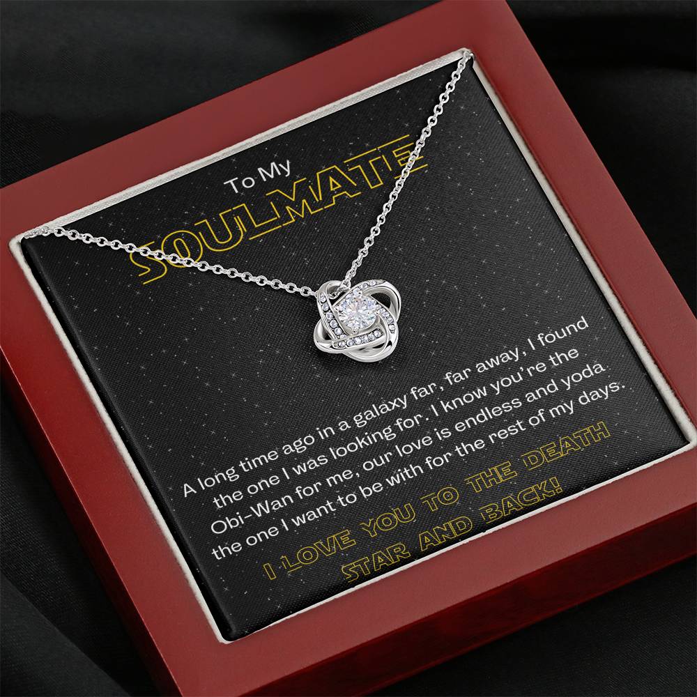 TO MY SOULMATE "GALAXY" LOVE KNOT NECKLACE GIFT SET - ON CLOUD NINE GIFTS