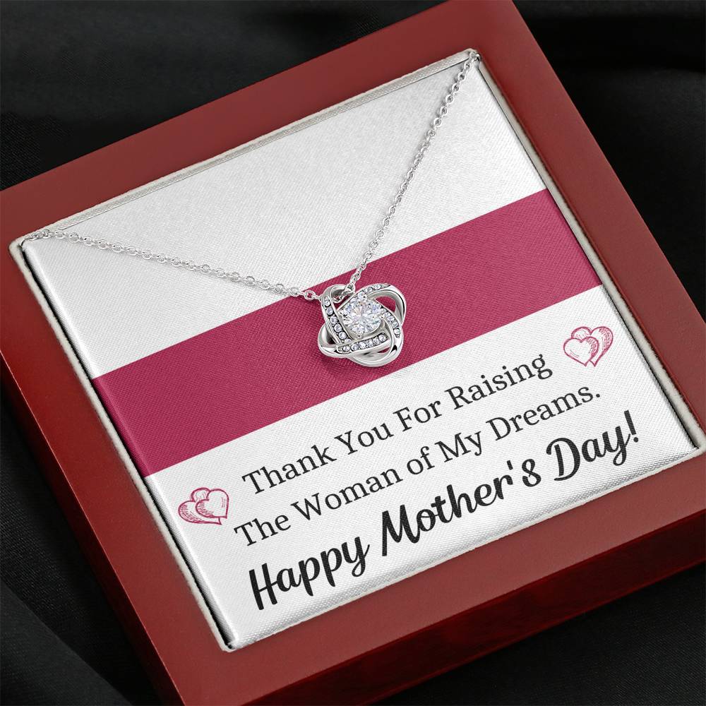 TO MY FUTURE MOTHER IN LAW WOMAN OF MY DREAMS LOVE KNOT NECKLACE GIFT SET - ON CLOUD NINE GIFTS