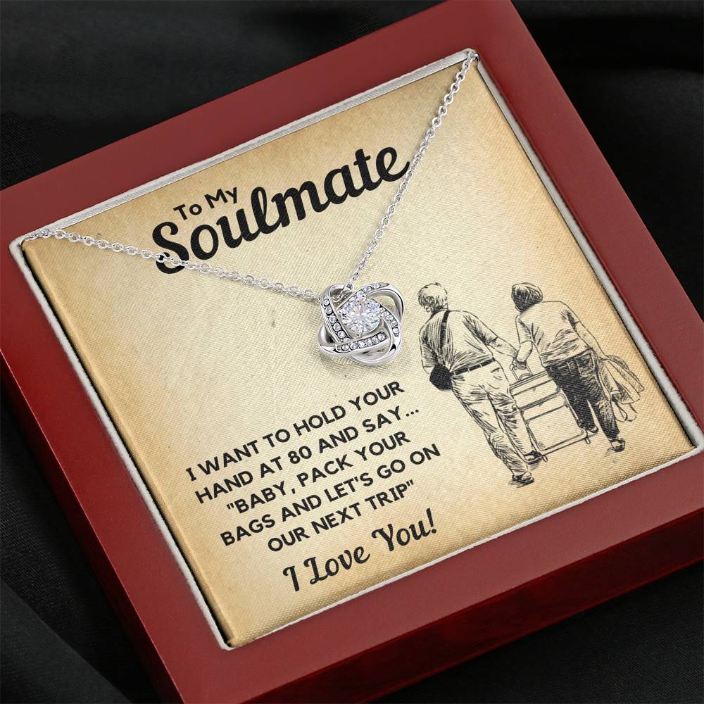 TO MY SOULMATE BAGS LOVE KNOT NECKLACE GIFT SET - ON CLOUD NINE GIFTS