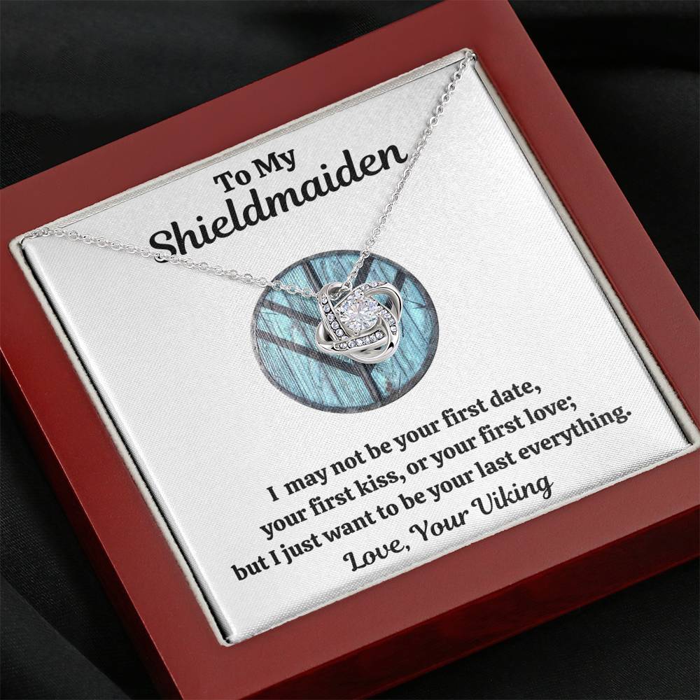 TO MY SHIELDMAIDEN "LAST EVERYTHING - BLUE" LOVE KNOT NECKLACE GIFT SET - ON CLOUD NINE GIFTS