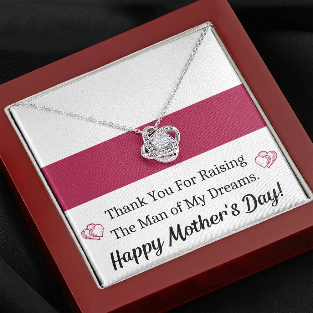TO MY FUTURE MOTHER IN LAW MAN OF MY DREAMS LOVE KNOT NECKLACE GIFT SET - ON CLOUD NINE GIFTS