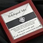 TO MY UNBIOLOGICAL SISTER "TANGLED" LOVE KNOT NECKLACE GIFT SET - ON CLOUD NINE GIFTS