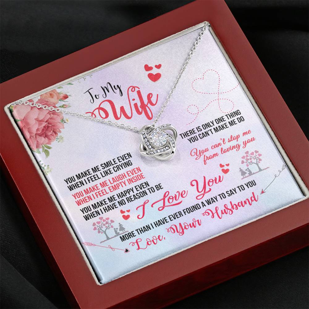 TO MY WIFE "EVEN WHEN" LOVE KNOT NECKLACE GIFT SET - ON CLOUD NINE GIFTS