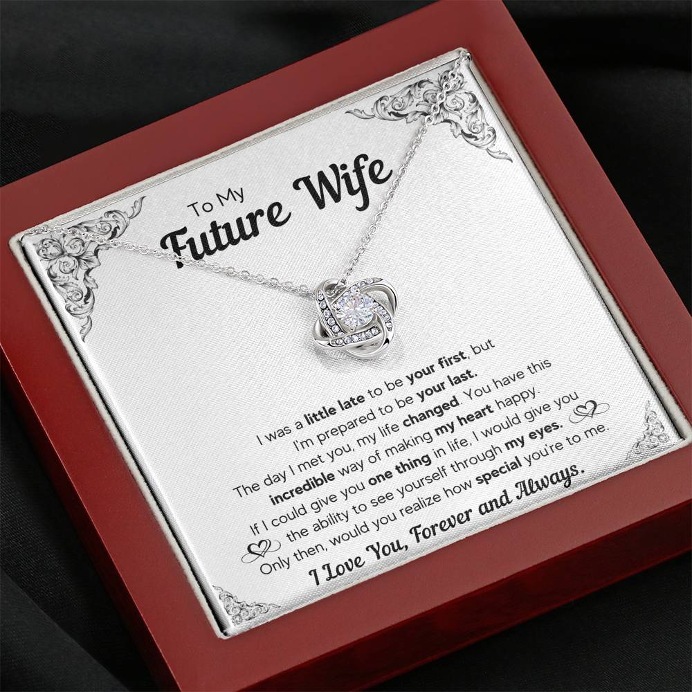 TO MY FUTURE WIFE LITTLE LATE LOVE KNOT NECKLACE GIFT SET - ON CLOUD NINE GIFTS