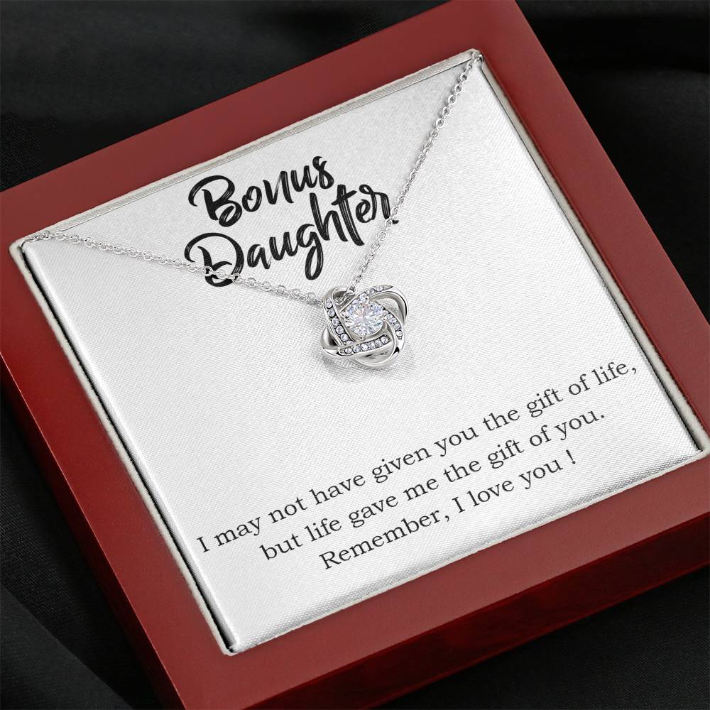 BONUS DAUGHTER "THE GIFT OF YOU" LOVE KNOT NECKLACE GIFT SET - ON CLOUD NINE GIFTS