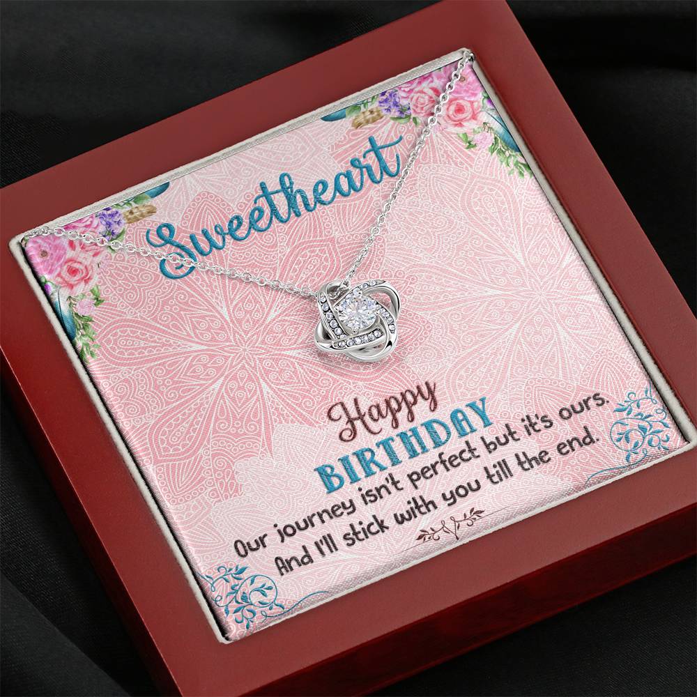 TO MY SWEETHEART "OUR JOURNEY" LOVE KNOT NECKLACE BIRTHDAY GIFT SET - ON CLOUD NINE GIFTS