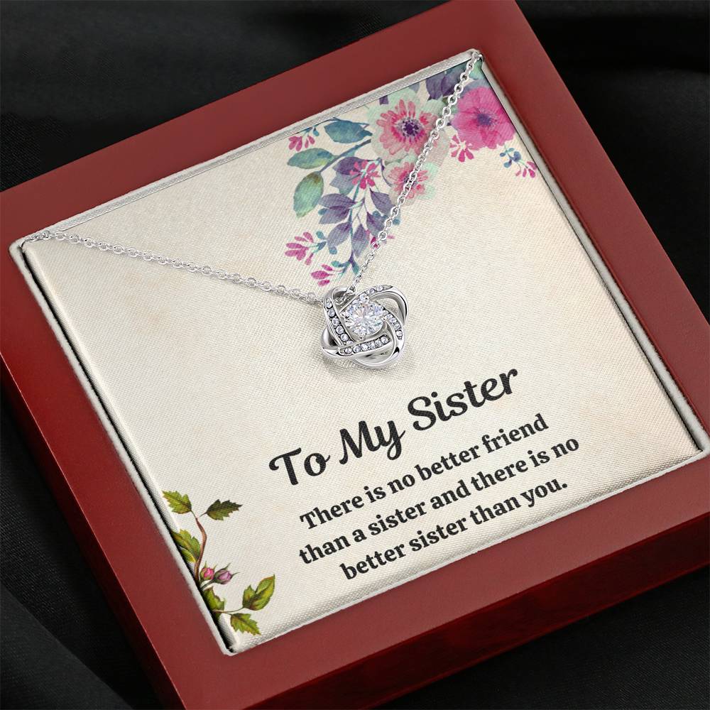 TO MY SISTER "FRIEND" LOVE KNOT NECKLACE GIFT SET - ON CLOUD NINE GIFTS