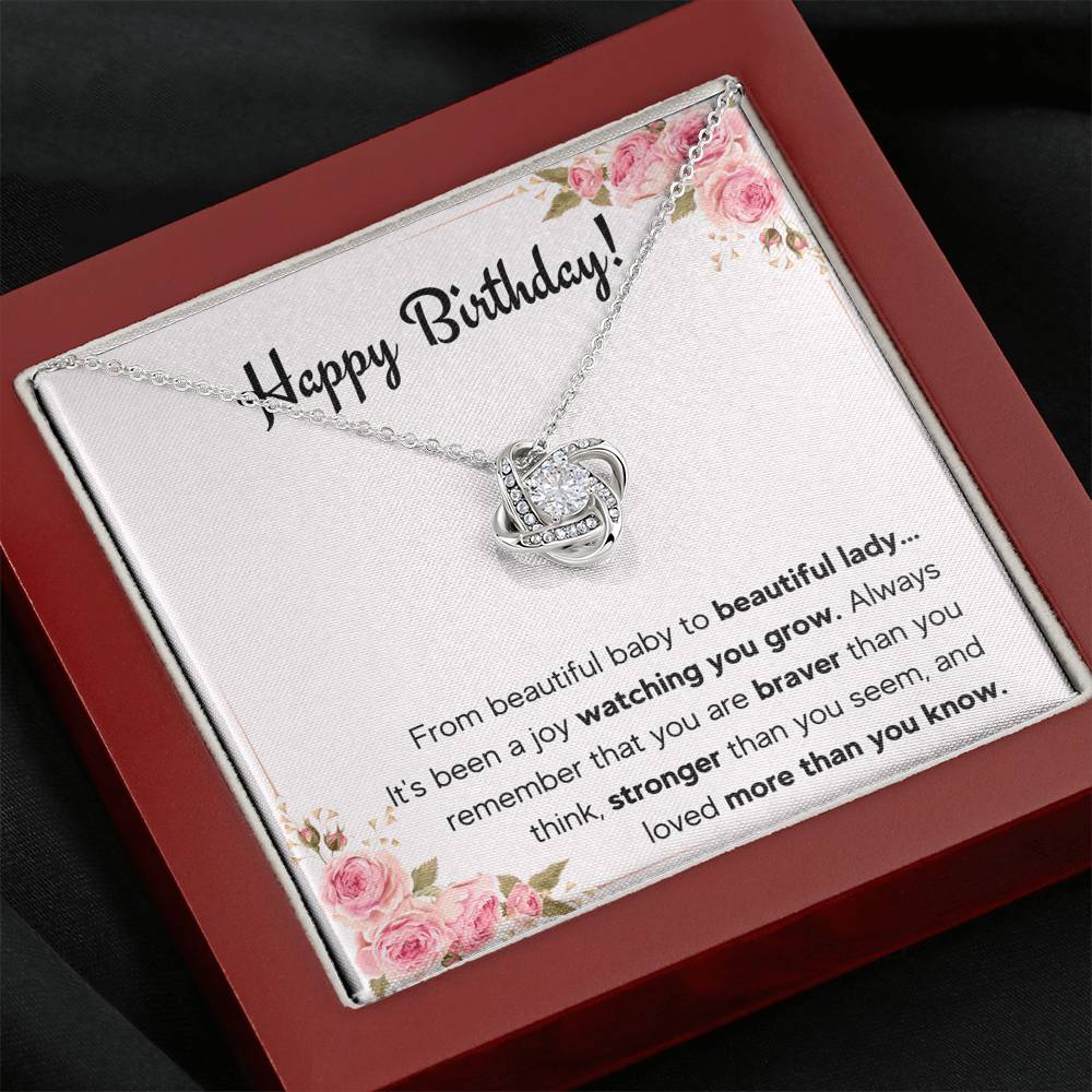 HAPPY BIRTHDAY JOY LOVE KNOT NECKLACE GIFT SET - ON CLOUD NINE GIFTS