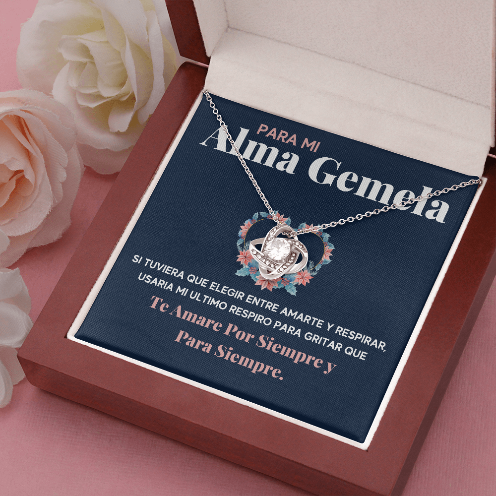 PARA MI ALMA GEMELA COLLAR LOVE KNOT - ON CLOUD NINE GIFTS