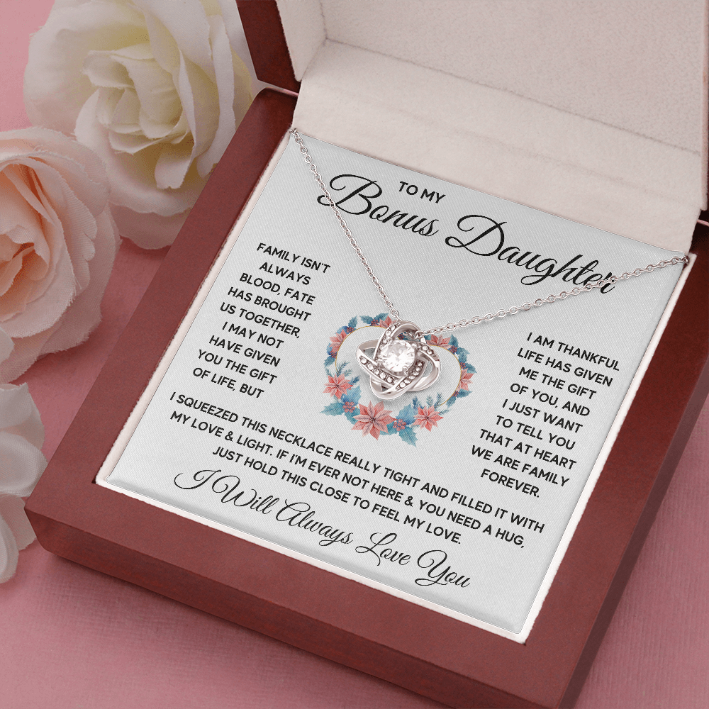 BONUS DAUGHTER LIFE SQUEEZE LOVE KNOT NECKLACE GIFT SET - ON CLOUD NINE GIFTS