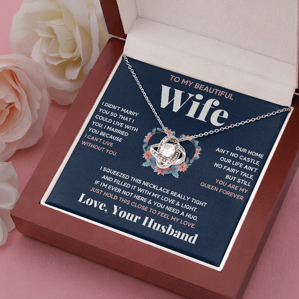 BEAUTIFUL WIFE LOVE KNOT NECKLACE - ON CLOUD NINE GIFTS