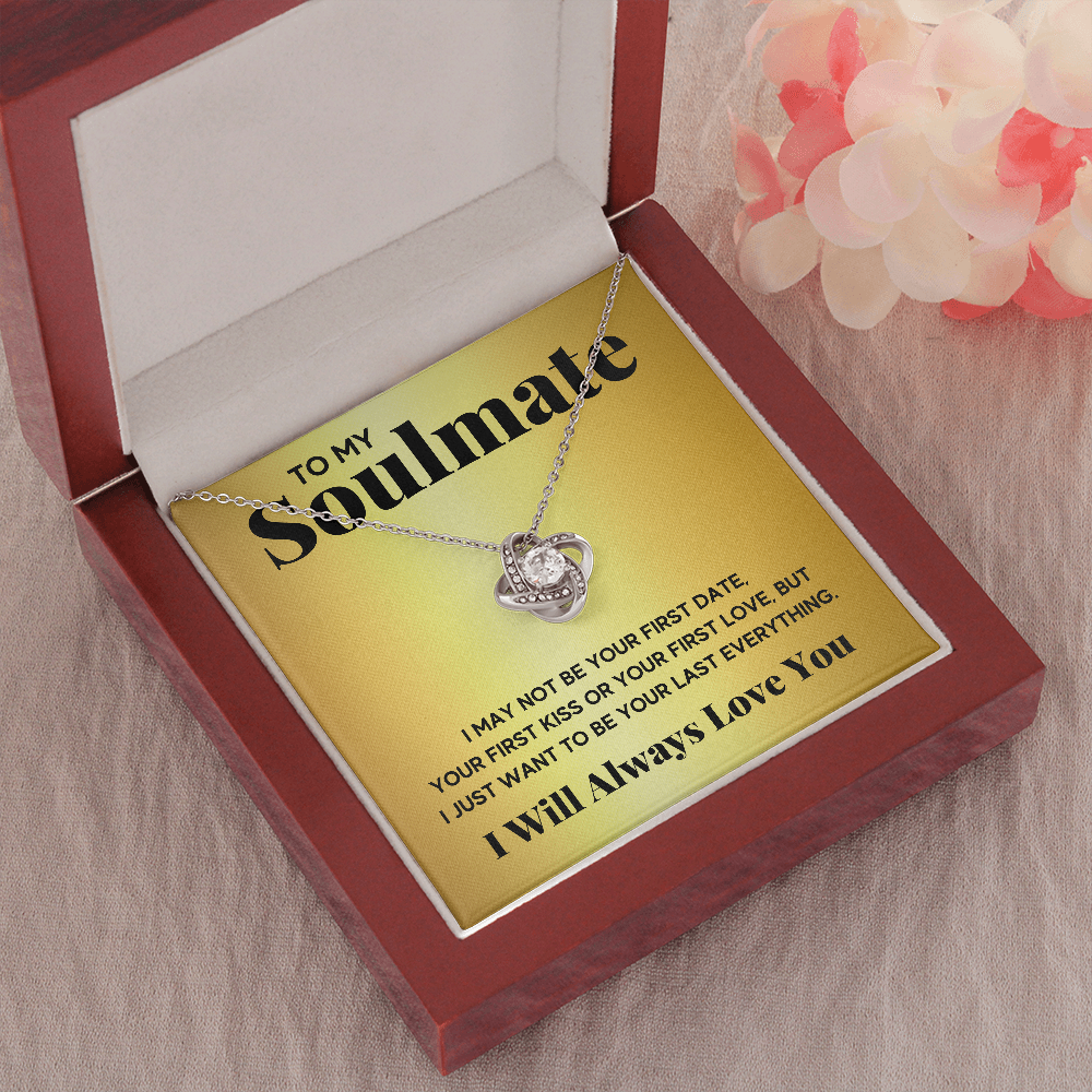 TO MY SOULMATE EVERYTHING GOLD LOVE KNOT NECKLACE GIFT SET - ON CLOUD NINE GIFTS