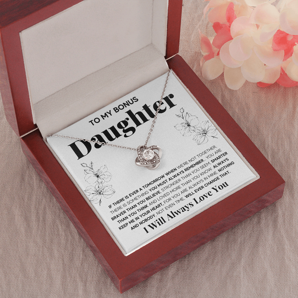 TO MY BONUS DAUGHTER BRAVER LOVE KNOT GIFT SET - ON CLOUD NINE GIFTS