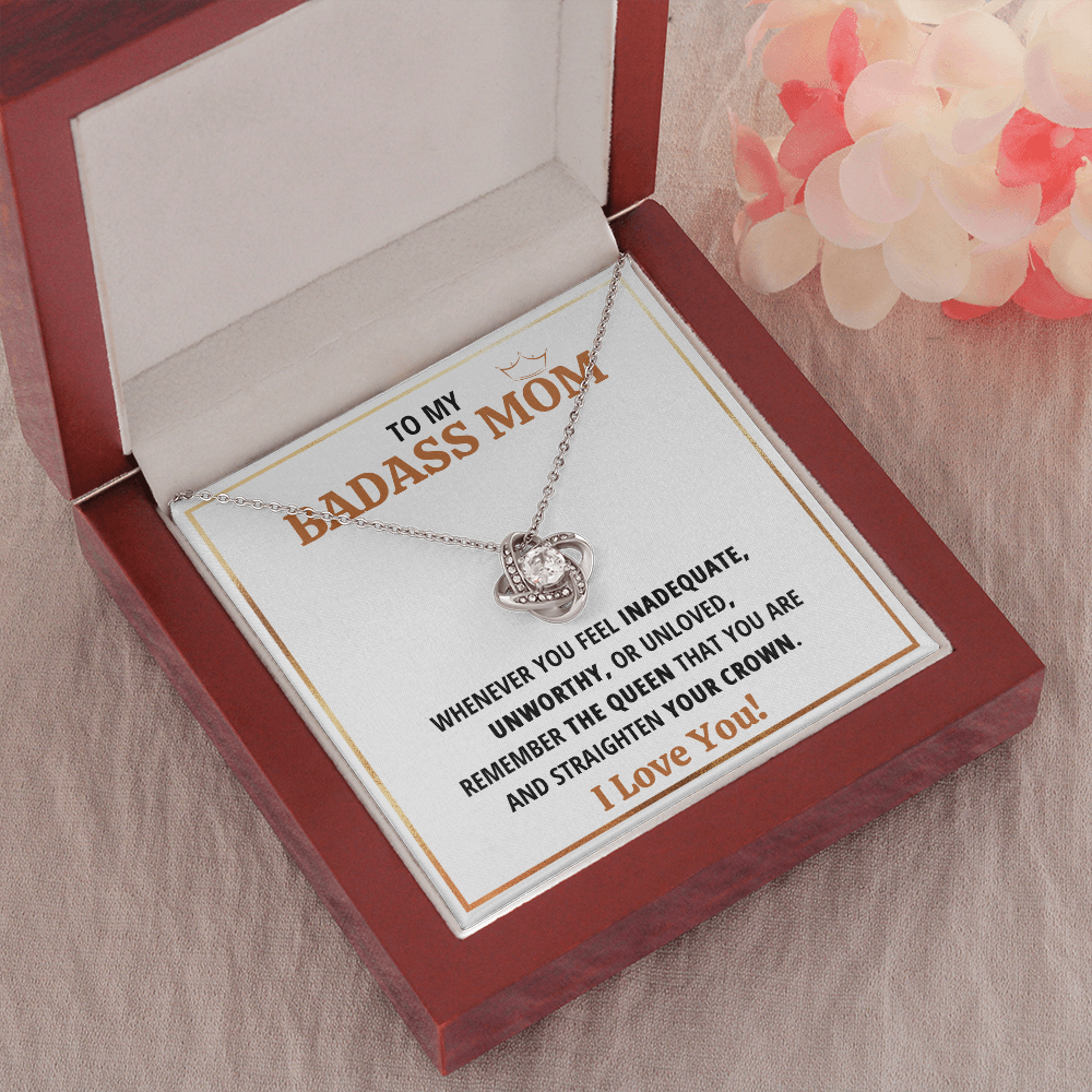 Womens jewelry for mom from son and mother Love Knot Necklace set on Mothers Day Jewelry Heart Pendant I Love You gifts for birthday - ON CLOUD NINE GIFTS