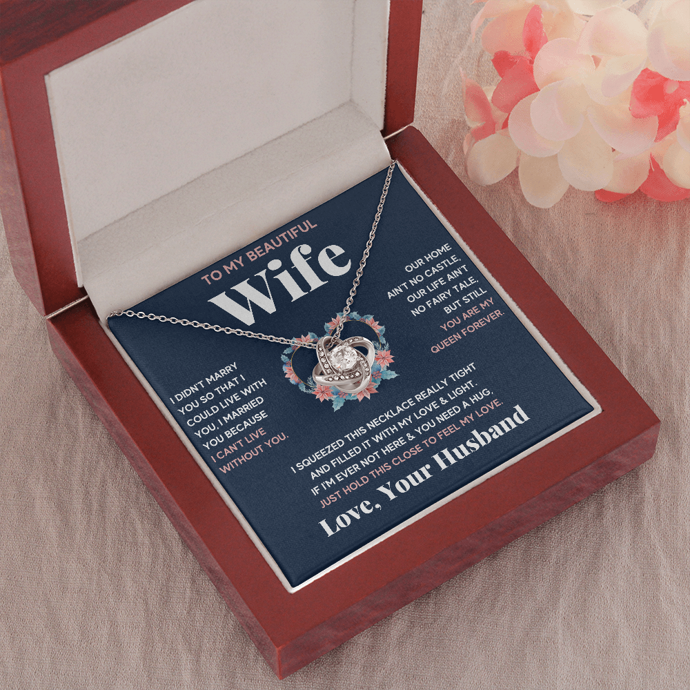 BEAUTIFUL WIFE LOVE KNOT NECKLACE - ON CLOUD NINE GIFTS