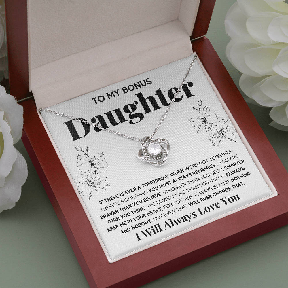 TO MY BONUS DAUGHTER BRAVER LOVE KNOT GIFT SET - ON CLOUD NINE GIFTS