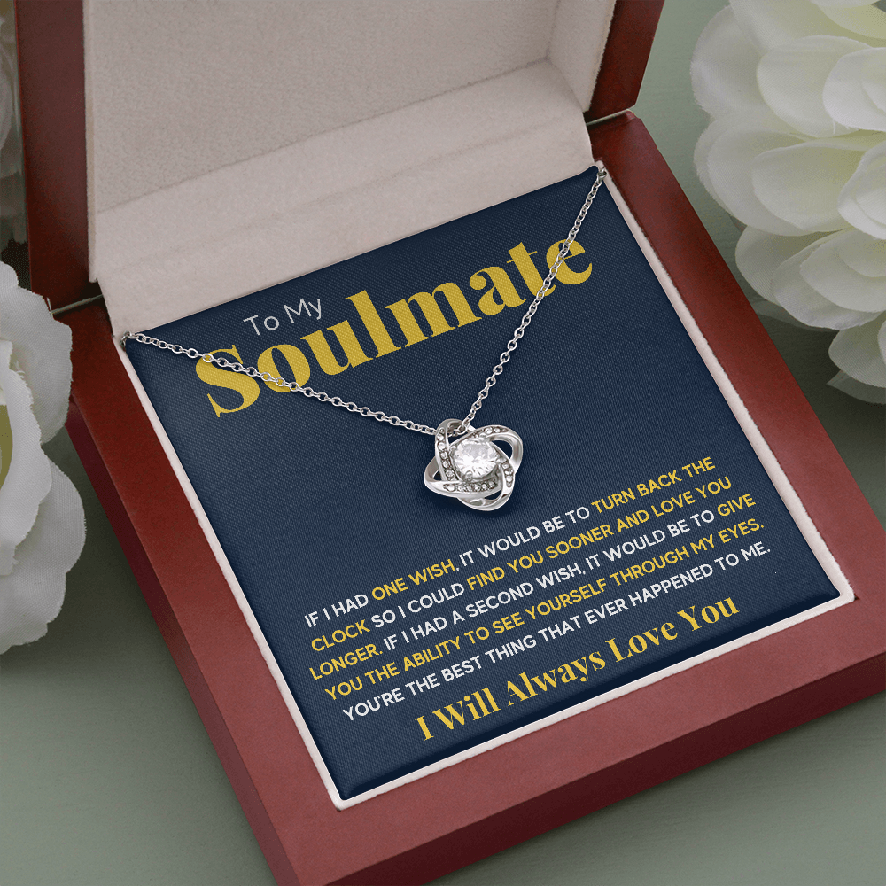 TO MY SOULMATE WISH LOVE KNOT NECKLACE GIFT SET - ON CLOUD NINE GIFTS