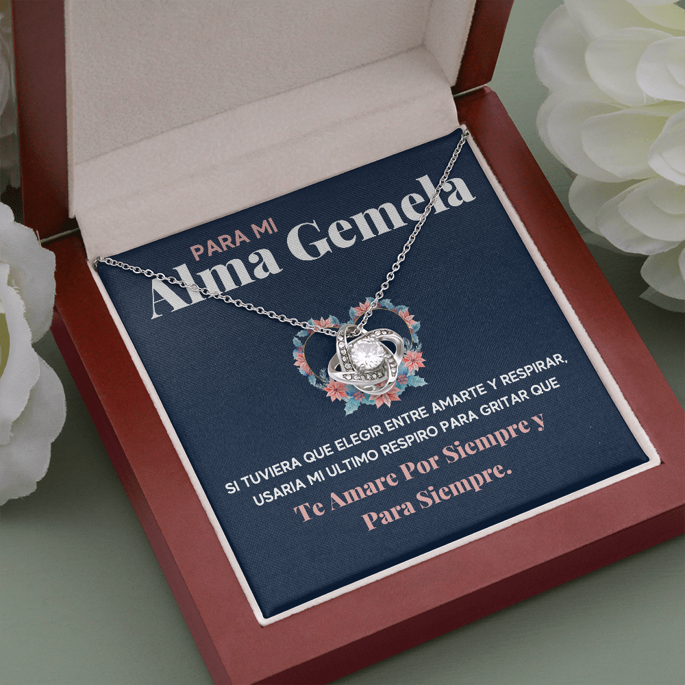 PARA MI ALMA GEMELA COLLAR LOVE KNOT - ON CLOUD NINE GIFTS