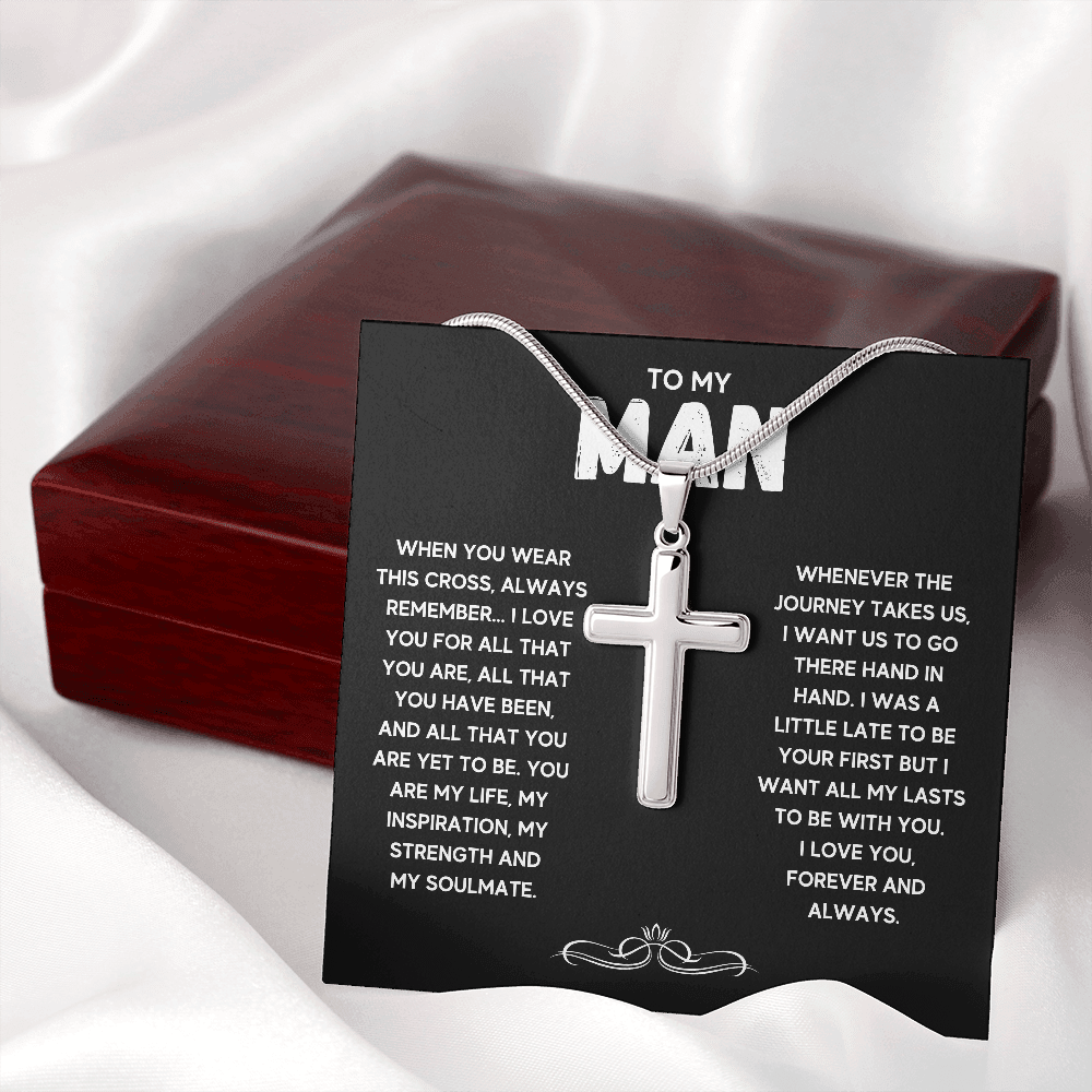 TO MY MAN INSPIRATION CROSS NECKLACE GIFT SET - ON CLOUD NINE GIFTS