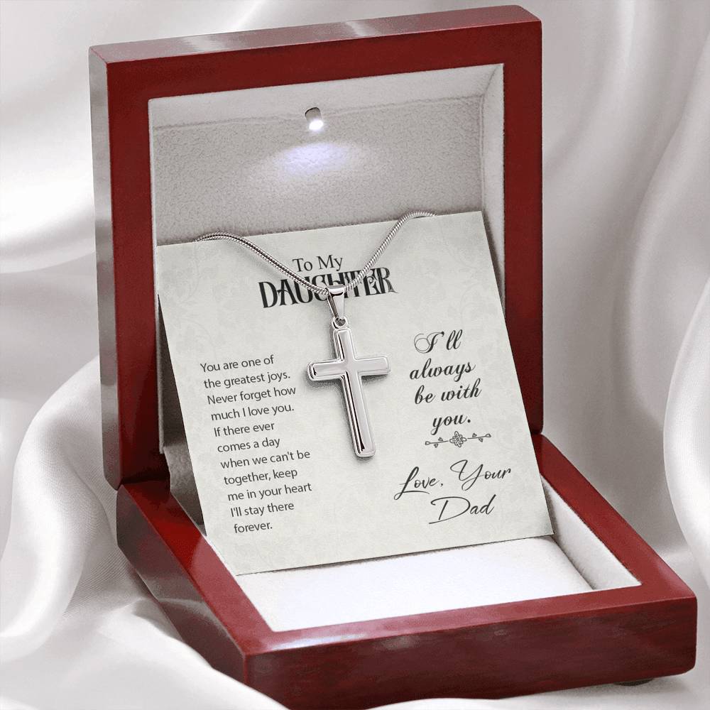 TO MY DAUGHTER "GREATEST JOYS" CROSS NECKLACE GIFT SET - ON CLOUD NINE GIFTS